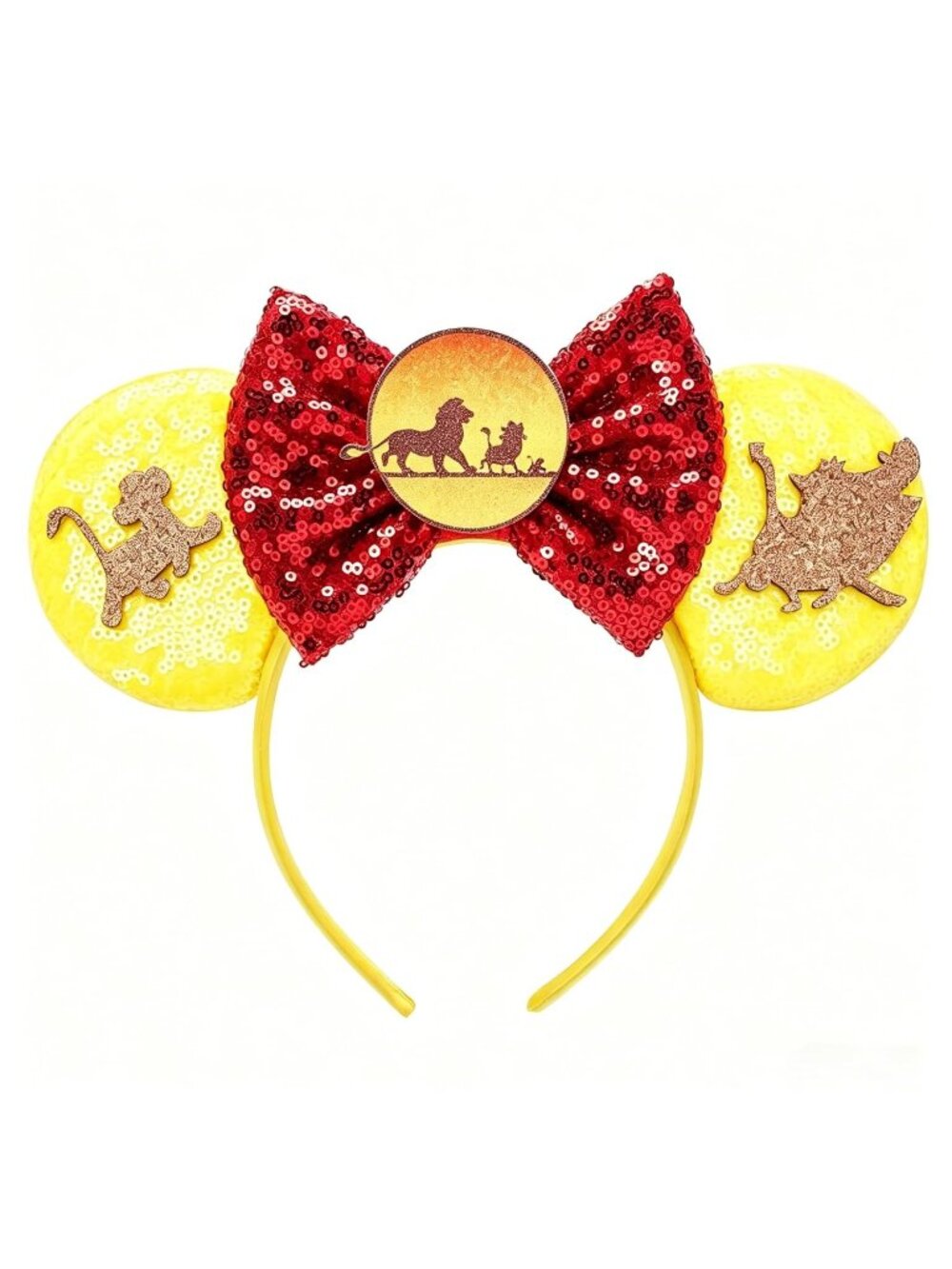 Women Animal Kingdom Sequin Bow Mickey Mouse Hair Headband for Cosplay